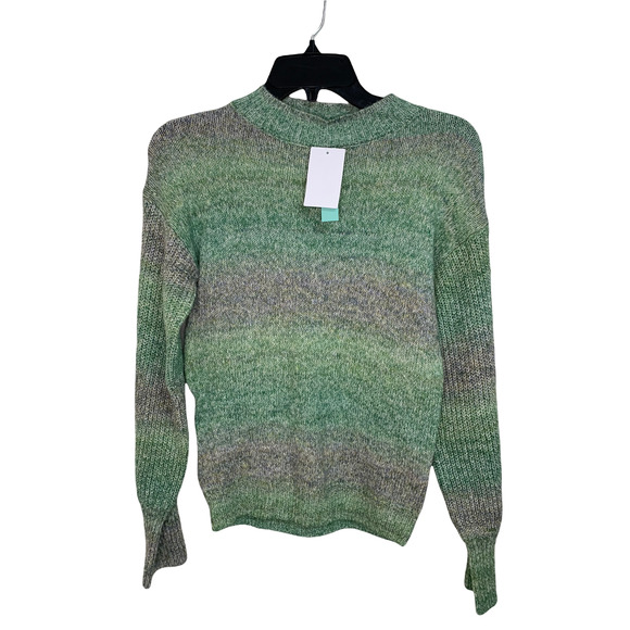 Abound teal cyrus spacedye crew neck sweater size XS‎ NWT - Picture 2 of 3